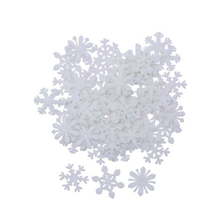 50Pcs Christmas 3D Luminous Snowflake Stickers Fluorescent Wall Bedroom Decal A+ 